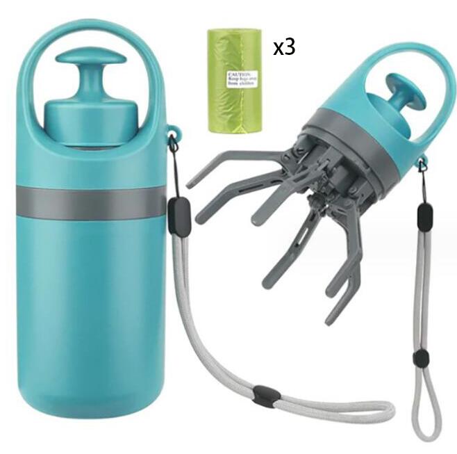 Portable Dog Pooper Scooper with Built-In Bag Dispenser – Eight-Claw Shovel eprolo
