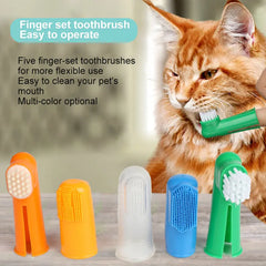 Pet finger toothbrush for gentle dental care