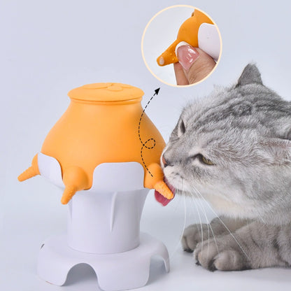 New food grade silicone suction cup pet breastfeeding device with suction cup integrated cat and dog tableware silicone portable products