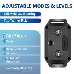 Dog bark control training device with LCD display