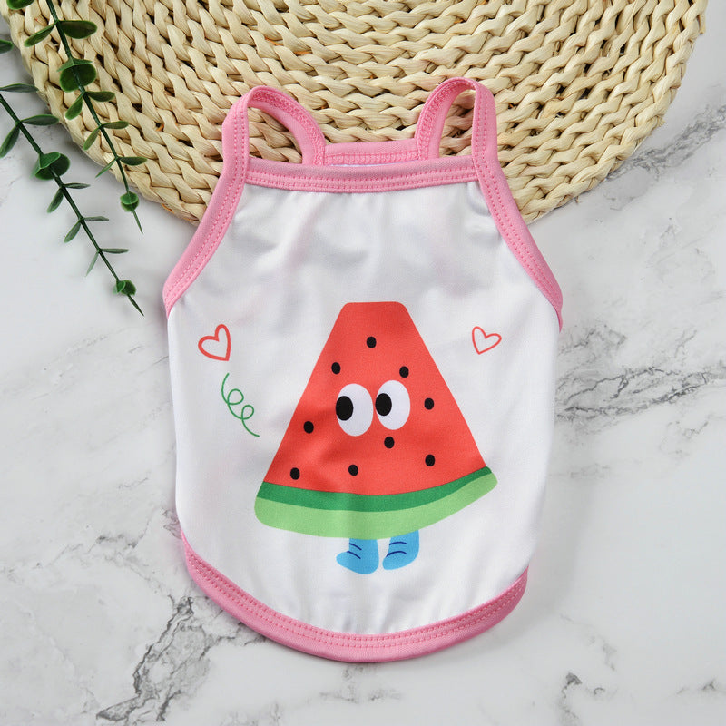 Pet supplies pet clothes cute fruit camisoles tank tops breathable pet sunscreen mosquito and insect repellent products eprolo