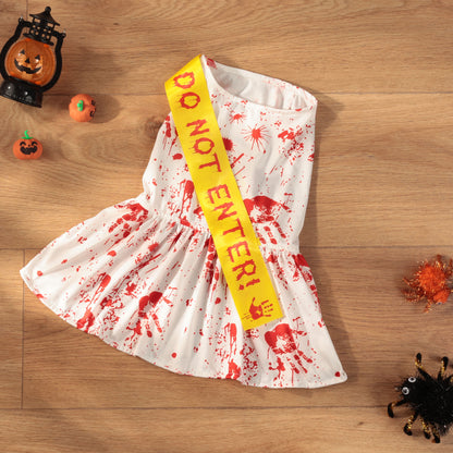 Pet Halloween Bloody Seal Four-Legged Dress for Dogs, Pet Clothing