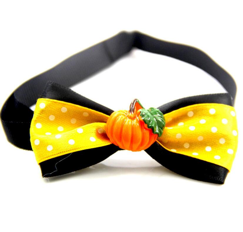Black dog bow tie pet collar accessory