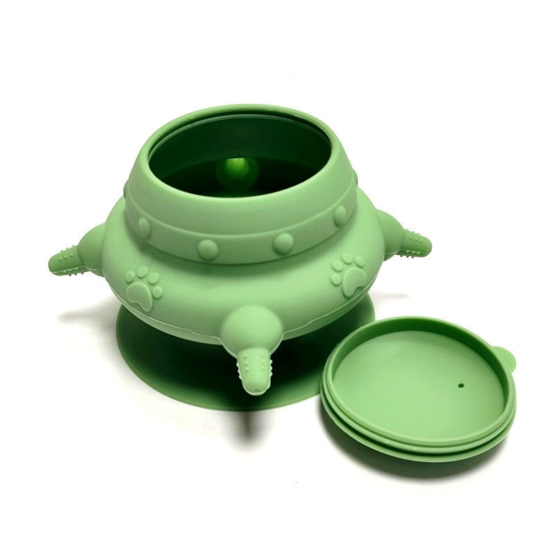 New food grade silicone suction cup pet breastfeeding device with suction cup integrated cat and dog tableware silicone portable products