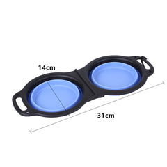 foldable pet food and water bowl for dogs and cats