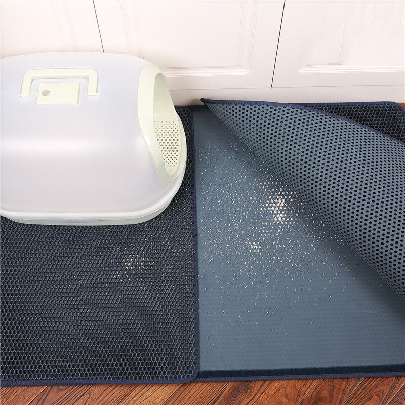 Waterproof cat litter box accessory for cleaner floors