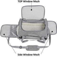 Breathable cat carrier backpack for pet travel