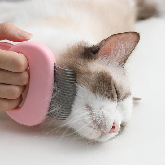 Pet deshedding comb dual-sided grooming tool for dogs and cats