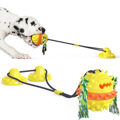 Suction Cup Dog Chew Toy – Bite-Resistant Molar Ball with Squeaker eprolo