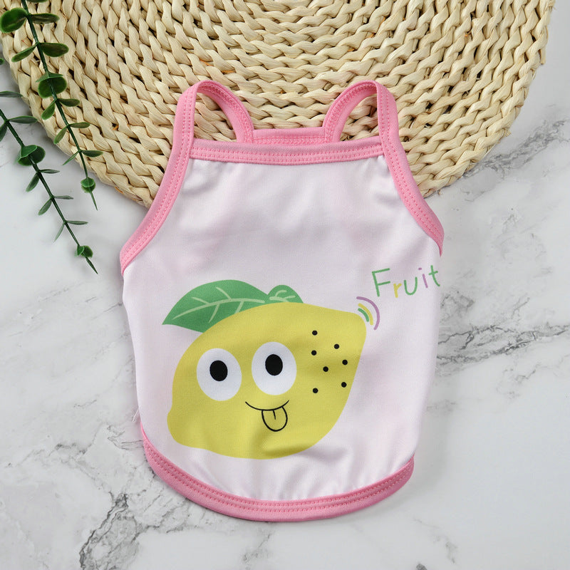 Pet supplies pet clothes cute fruit camisoles tank tops breathable pet sunscreen mosquito and insect repellent products eprolo