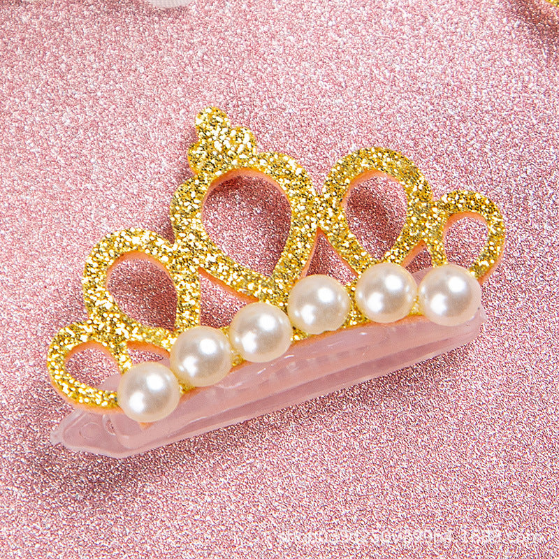 Cute Pet Hair Clip Headwear – Frog, Crown & Pearl Flower Accessories for Cats & Dogs eprolo