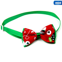 Christmas Holiday Pet Cat Dog Collar Bow Tie Adjustable Neck Strap Cat Dog Grooming Accessories Pet Product Supplies Christmas