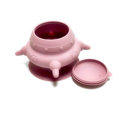 New food grade silicone suction cup pet breastfeeding device with suction cup integrated cat and dog tableware silicone portable products