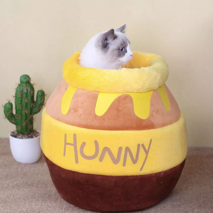 Honey Jar Cat Bed cozy cave bed for cats