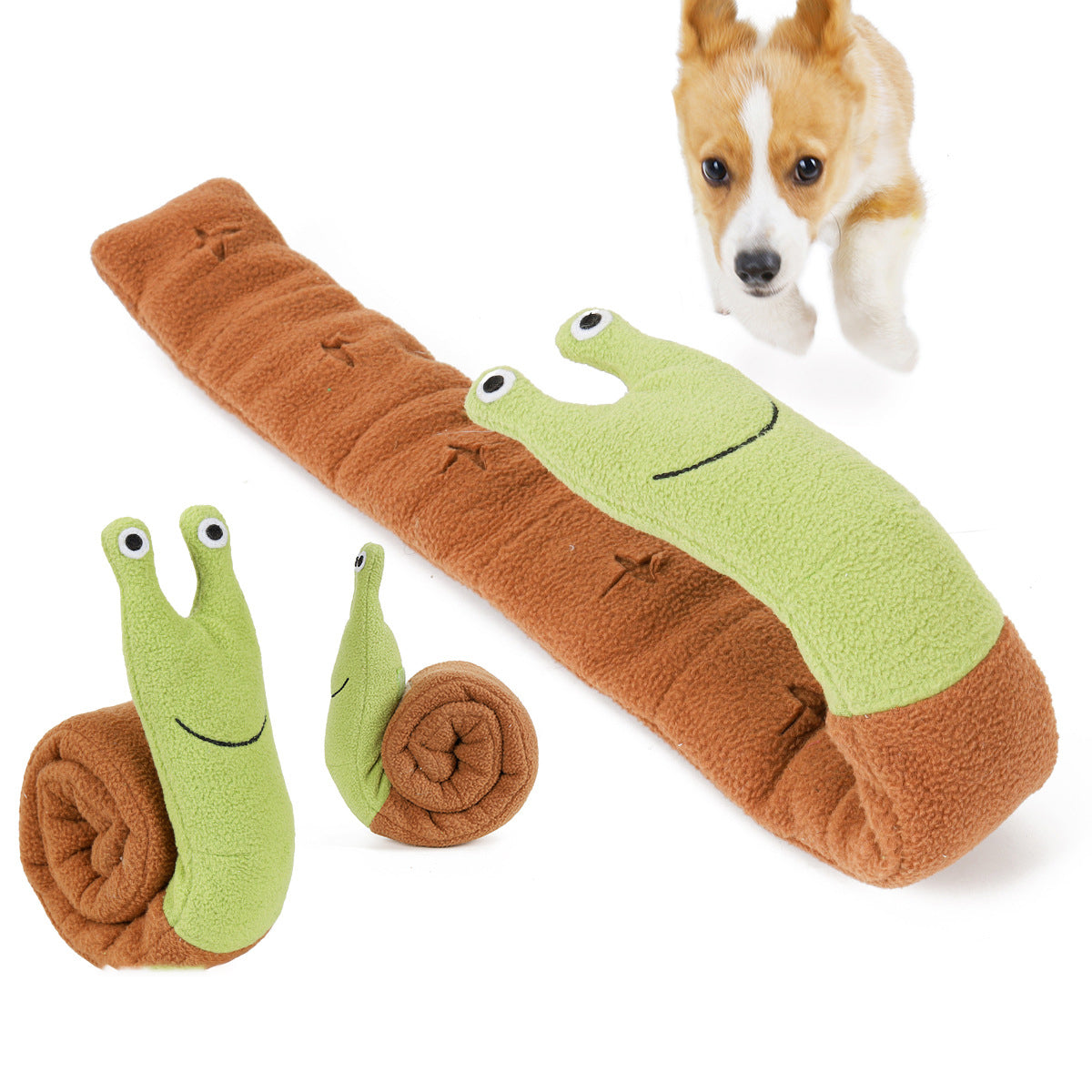 Snail Sniff Pet Toy Plush Molar Intelligence Puppy Toy Voice Interaction Pet Products eprolo