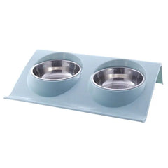 Stainless Steel Double Pet Bowl – Food & Water Feeder for Cats & Dogs eprolo