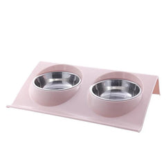 Stainless Steel Double Pet Bowl – Food & Water Feeder for Cats & Dogs eprolo