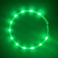 USB Rechargeable LED Light-Up Dog Collar – Adjustable Silicone Safety Collar eprolo